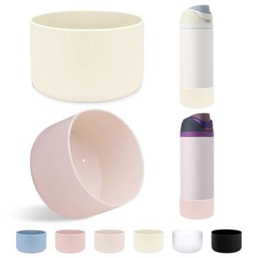 Imagem de LUCKINEE 2 peças de silicone para garrafa de água Owala FreeSip Twist and Flip 680.4 g 947.2 g 1,134.0 g base protetora de silicone amortecedor para garrafa de água Owala Flask sem BPA, antiderrapante