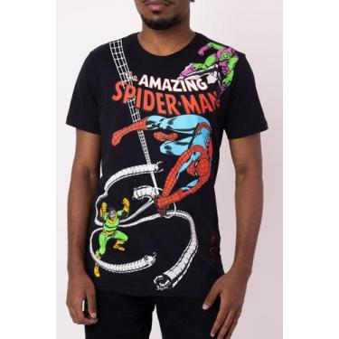 Imagem de Camiseta Marvel O Espetacular Homem Aranha - Piticas, 16, Preto, Uniss