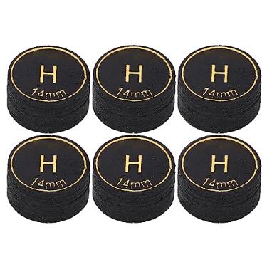 Imagem de CUOFYUNL 6 peças de pontas para taco de bilhar profissional multi camadas de substituição para tacos de bilhar e sinuca 14 mm (H)