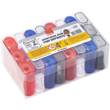 Imagem de Apontador Com Deposito Arredondado 4 Cores Cx Com 24 106886