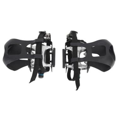 Imagem de Generic Pedais de Bicicleta Fitness Pedais de Exercício de Alumínio Resistentes para Bicicletas Estacionárias Com Alça Ajustável para Homens e Mulheres, 2 de Bicicleta