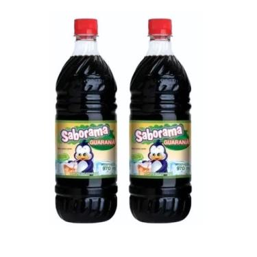 Imagem de Xarope Concentrado Guaraná ou Groselha Kit 2 Potes - Saborama, Groselh