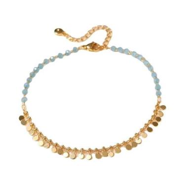 Imagem de Tornozeleira Feminina Artesanal Banhada a Ouro 18K Com Pingentes Boho,