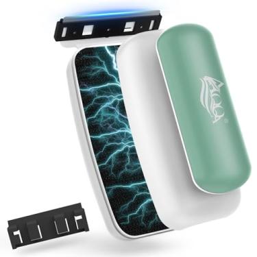 Imagem de AQQA Limpador de vidro magnético para aquário – Limpador de aquário magnético aprimorado com 2 tipos de lâminas, esfregão de vidro de aquário autoflutuante, raspadores de algas para aquários de vidro