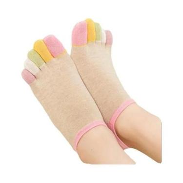 Imagem de Meias De Algodão Esportivas Femininas Com Dedos Separados, Cano Alto, 