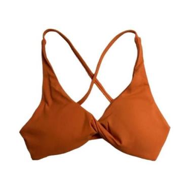 Imagem de Sutiã Esportivo Feminino Acolchoado Com Torção, Top Cropped Para Fitne