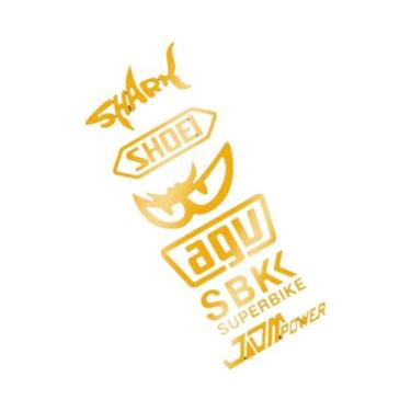 Imagem de Adesivos Refletivos Personalizados Para Motocicletas Superbike, Decalq