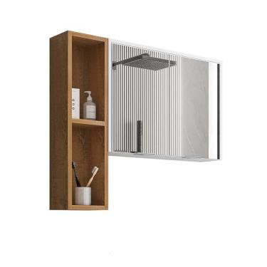 Imagem de Espelheira Celta Com Armario 2 Portas Para Banheiro