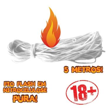 Imagem de Cordao Fio Flash Premium Colorido 5 Metros, Panda Magic Cor Branco