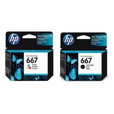 Imagem de Cartucho De Tinta Hp 667 3ym78l 3ym79a Deskjet 2776 Color