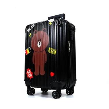 Imagem de Mala Infantil Rígida 3D de Viagem e Escolar com 4 rodas 360 graus em PC - Animal Zoo-Unissex