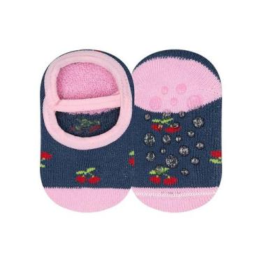Imagem de Meia Sapatilha Antiderrapante Bebê Infantil Menina 17 ao 22 Baby Cia D