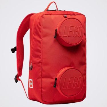 Imagem de Mochila Costas Lego Brick Infantil Unissex Escolar Cor Vermelho Desenh