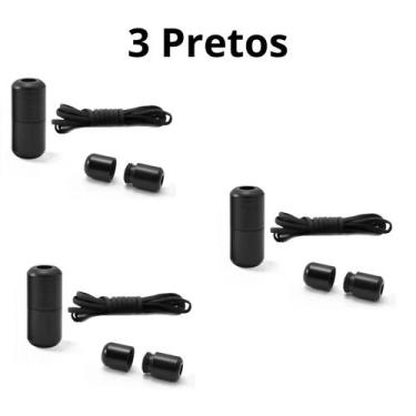 Imagem de Kit 3 Pares de Cadarços Elásticos - Tênis Adulto ou Infantil - Fecho d