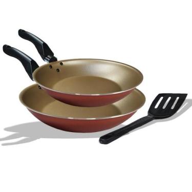 Imagem de Frigideiras antiaderente com espátula kit tam. 20 e 24 - Colombo