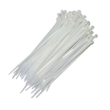 Imagem de Abraçadeira De Nylon 100 Peças 2,5X100Mm Branco - Giftutil
