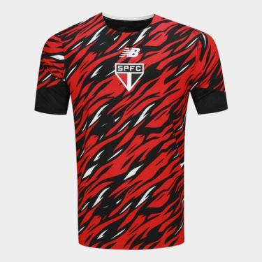 Imagem de Camisa São Paulo 26/27 s/n Pré-Jogo New Balance Masculina, Vermelho, B