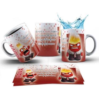 Imagem de Caneca 325ml Divertidamente 2 Mood Do Dia Ansiedade Tristeza - ABRAKAD