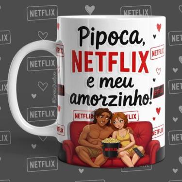 Imagem de Caneca Personalizada Vários Personagens Pipoca e Netflix dia dos Namor