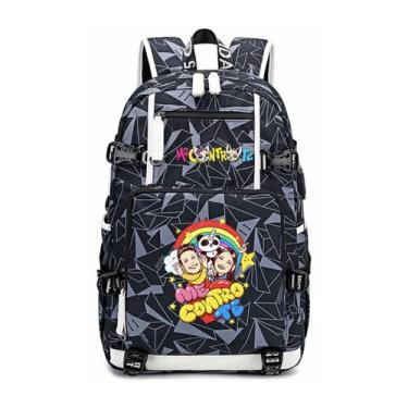 Imagem de Mochila escolar masculina Controles The Cartoon Kids Nylon 30x14x47cm 