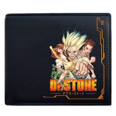 Imagem de Carteira Drs Stones Anime Characters Slim Bifold em couro PU - Yiweisa