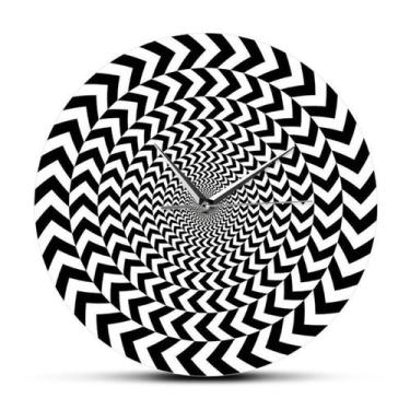Imagem de Relógio de parede Spiral Geometric Optical Illusion Disco de vinil - y