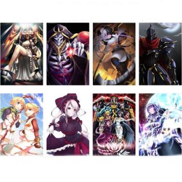 Imagem de Pôster de anime retrô Overlords Bone King 42x29cm - 8 unidades - Yiwei