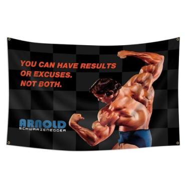 Imagem de Tapeçaria Bandeira Art Arnold Schwarzenegger 90x150cm Poliéster - Yiwe