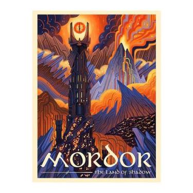 Imagem de Pintura artística de parede em tela Lords of Rings Anime 30x45cm - yiw