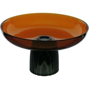 Imagem de CENTRO DE MESA FRUTEIRA DECORATIVO HOME&CO COM PE VIDRO 17x30x30cm MAR