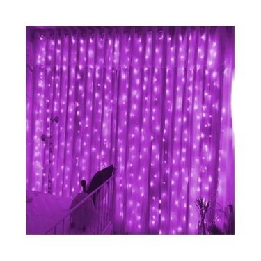 Imagem de Luzes De Cortina LED Com Controle Remoto USB, 8 Modos, Luzes De Fada P