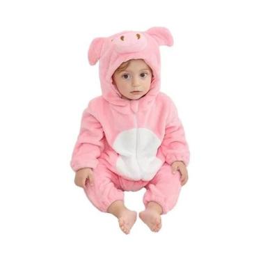 Imagem de Macacão de Flanela para Bebê MICHLEY Carnaval, Fantasia de Capivara co