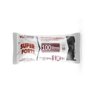 Imagem de Saco De Lixo Preto 100 Litros Rolo 10 Un Super Reforçado - Vabene