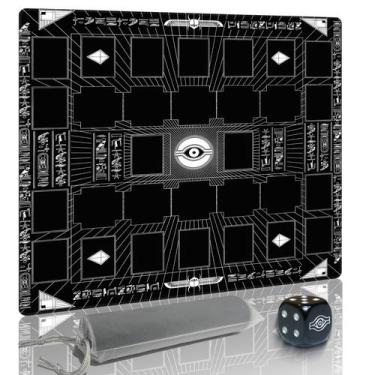Imagem de Playmat Extalas Yugioh para 2 jogadores com dados e bolsa de armazenam