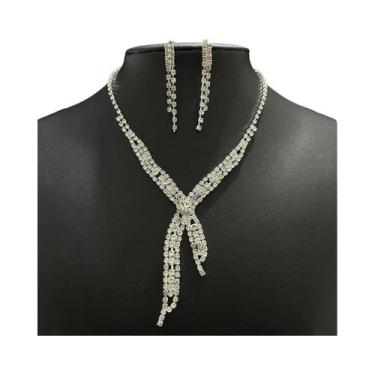 Imagem de Conjunto De Joias De Strass Estilo Francês Para Mulheres Para Casament