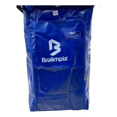 Imagem de Saco Coletor Para Carrinho De Limpeza Bralimpia Azul 90l