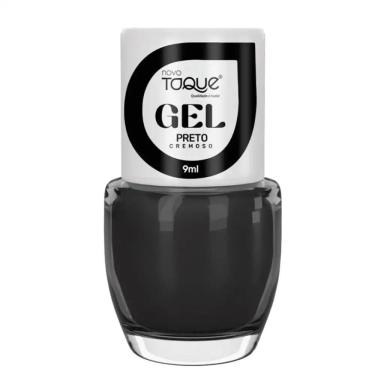 Imagem de Esmalte Efeito Gel Preto Novo Toque 9ml