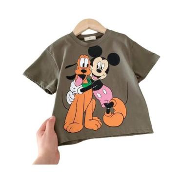 Imagem de Camiseta Infantil De Desenho Animado Da Disney, Verão 2024, Moda Solta