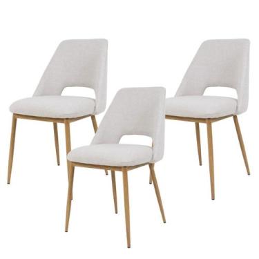 Imagem de Kit 3 Cadeiras Sala Jantar Cozinha Maya Pés em Revestimento Térmico Es