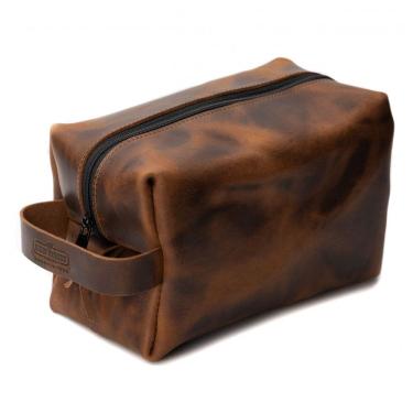 Imagem de Necessaire Masculina de Couro, MAIN STREET FORGE, Marrom