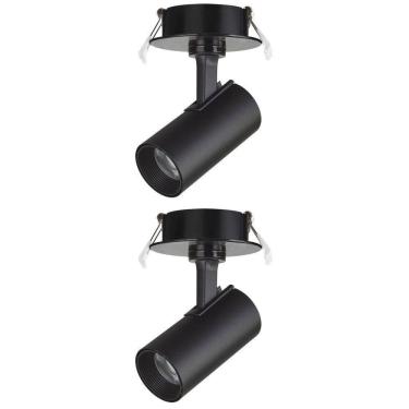 Imagem de Kit 2 Spot Led Direcionável Foxlux Embutir 12w 6500k Biv