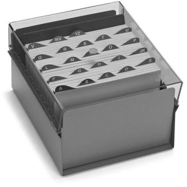 Imagem de Fichário de Mesa c/ Base de Aço 5x8 Fumê - Acrimet