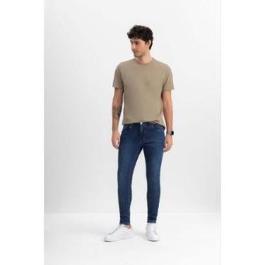 Imagem de Calça Jeans Skinny Masculina Essendi Jeans Escuro-Masculino
