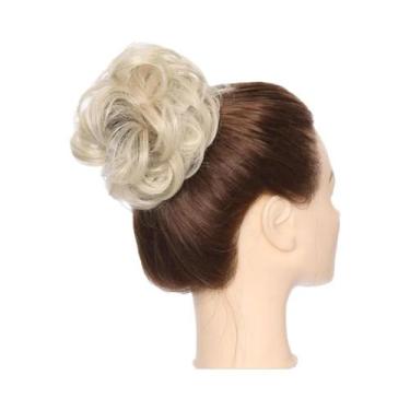 Imagem de Aplique De Cabelo Rabo De Cavalo Sintético Elástico Preto, Castanho E 