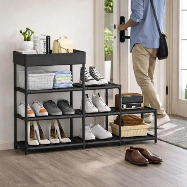 Imagem de Estante Rack Prateleira Guarda Organiza Sapato Tênis Sadandalia Calçad