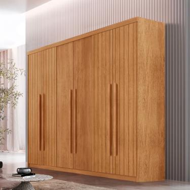 Imagem de Guarda Roupa Casal Toronto 6 Portas 2 Gavetas MDF Naturalle