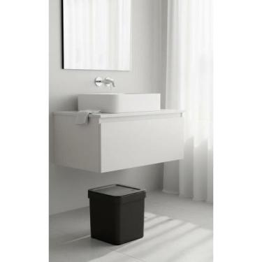 Imagem de Lixeira Pia Cozinha Invisível 2.5L Preta 16x17cm - Congratulations Sto