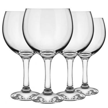 Imagem de Conjunto de Taças para Gin 600ML 4 Peças com Bojo Avantageado em Vidro para Drinks com Gelo Transparente Nadir