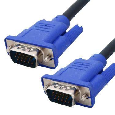 Imagem de Cabo VGA 1,5M com Conectores Macho para Transmissão de Vídeo Estável com Filtro de Ferr...