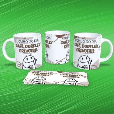 Imagem de Caneca de Porcelana Flork Musical Estampa 13 para Bebidas Quentes Ou Frias 325ML Decorada Branca Outras Marcas